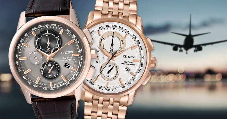 Citizen World Chronograph A-T - všetko, čo cestovateľ potrebuje. A v elegantnom balení.