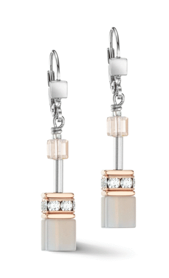 Coeur de Lion GeoCUBE® Iconic Precious Earrings Rose Gold-Peach 4017/20-0235