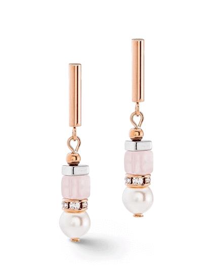 Coeur de Lion Precious Fusion Offset Earrings Rose Gold-Ice Pink 4354/21-1920