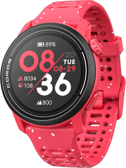 COROS PACE 3 GPS SPORT WATCH RED SILICONE BAND WPACE3-RED