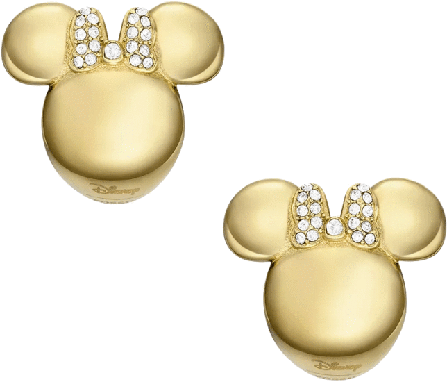 Disney Fossil Special Edition Gold-Tone Stainless Steel Hoop Earrings JFC04705710
