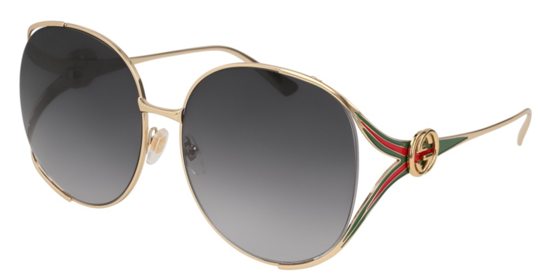 nedadgående Anoi Lærerens dag Gucci Round-Frame Metal Sunglasses GG0225S 001 | Starting at 209,00 € |  IRISIMO