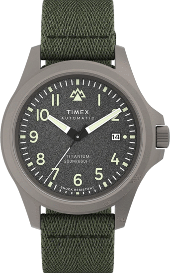 TIMEX Expedition North Titanium Automatic 41mm Recycled Fabric Strap Watch TW2V95300