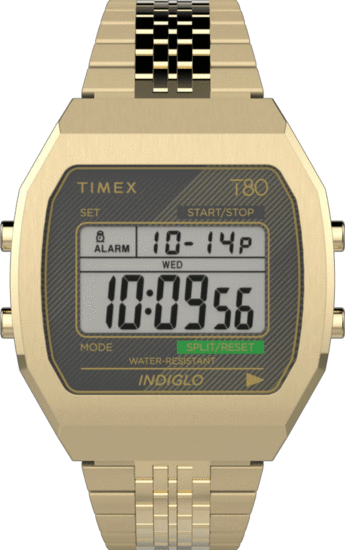 TIMEX T80 34MM STAINLESS STEEL BRACELET WATCH TW2V74300