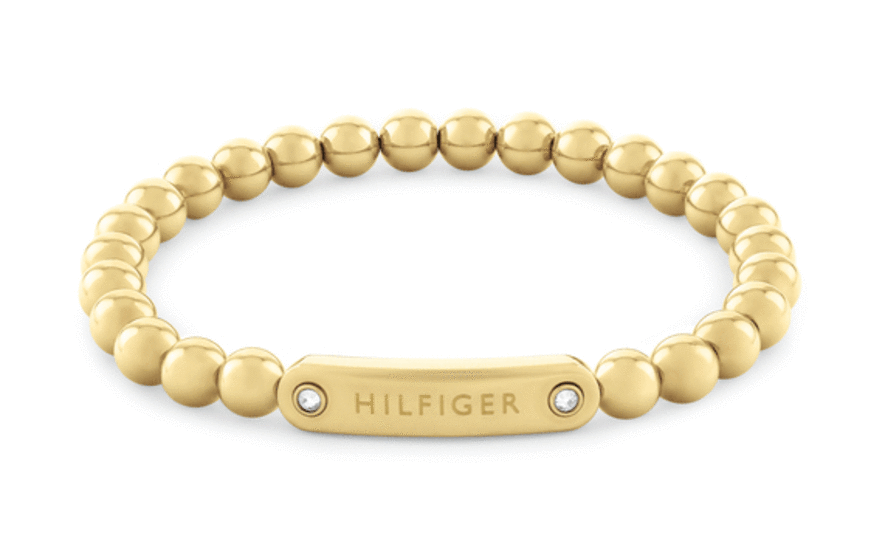 Tommy Hilfiger Gold-Plated Bead Logo Bracelet 2780935