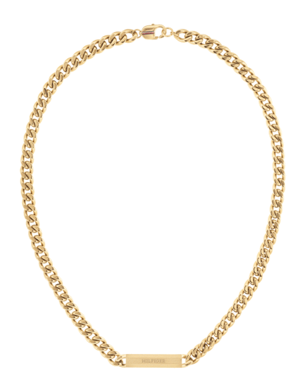 TOMMY HILFIGER IONIC GOLD-PLATED CHAIN-LINK NECKLACE 2790578