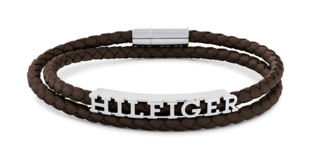 Tommy Hilfiger Brown Woven Leather Bracelet 2790589