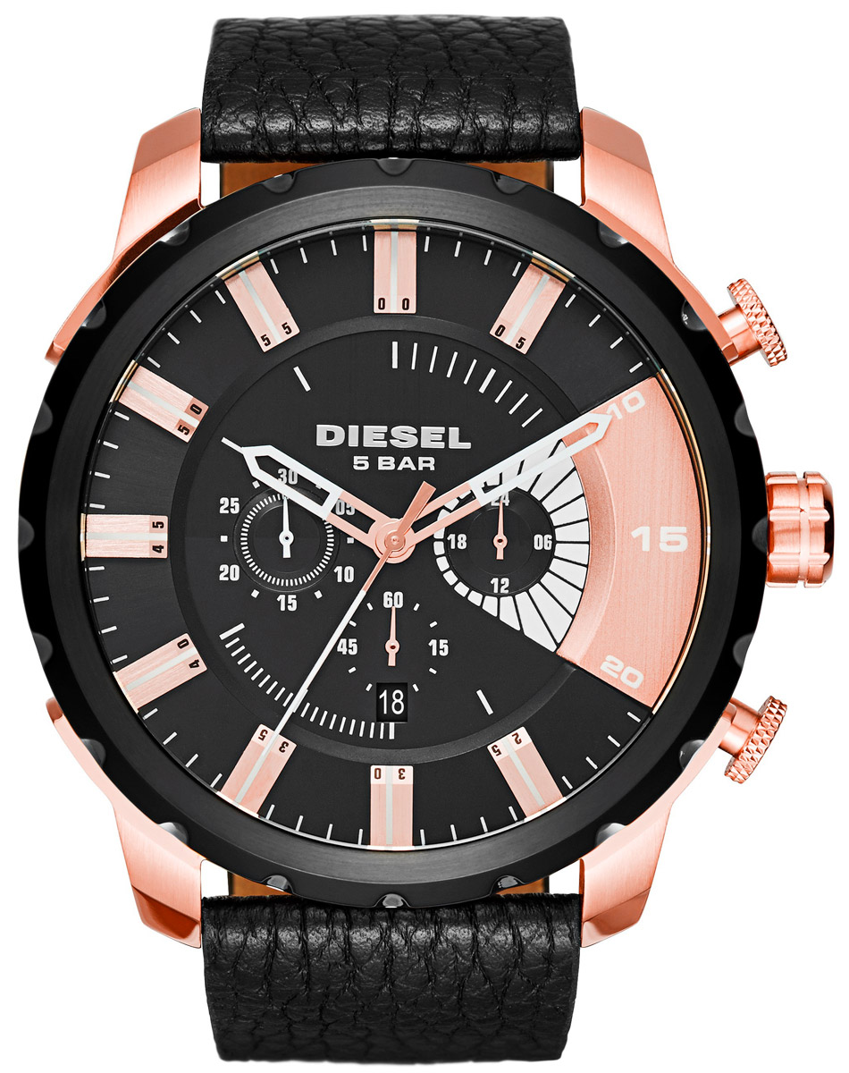 DIESEL] Diesel DZ-1194 Watch Stainless steel x leather black quartz men's  black dial watch B-rank – KYOTO NISHIKINO