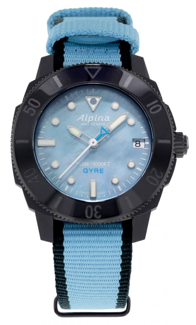 ALPINA SEASTRONG DIVER GYRE LADIES AUTOMATIC LIGHT BLUE AL