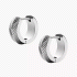 Fossil Harlow Linear Texture Stainless Steel Hoop Earrings JF04666040