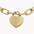 Fossil Harlow Linear Texture Heart Gold-Tone Stainless Steel Station Bracelet JF04658710