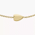 Fossil Harlow Linear Texture Heart Gold-Tone Stainless Steel Station Bracelet JF04653710