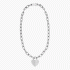 Fossil Harlow Linear Texture Heart Stainless Steel Pendant Necklace JF04657040